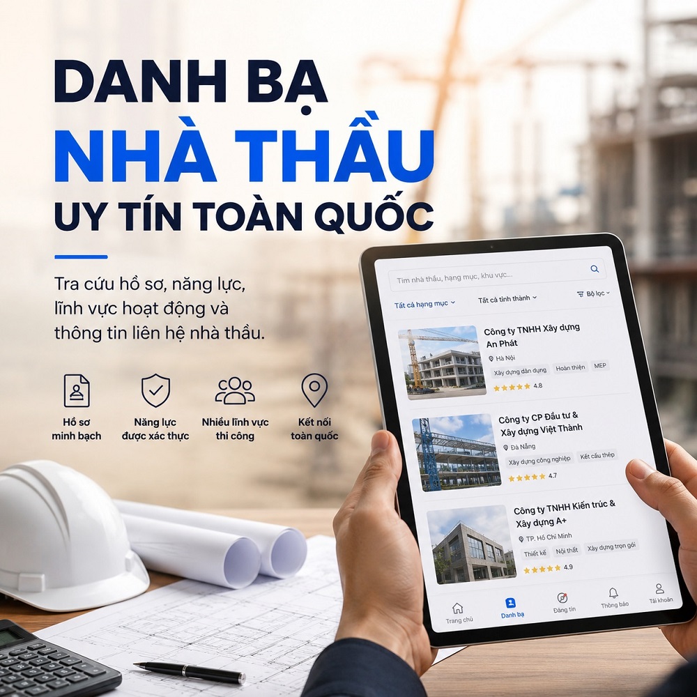 Danh bạ nhà thầu uy tín toàn quốc